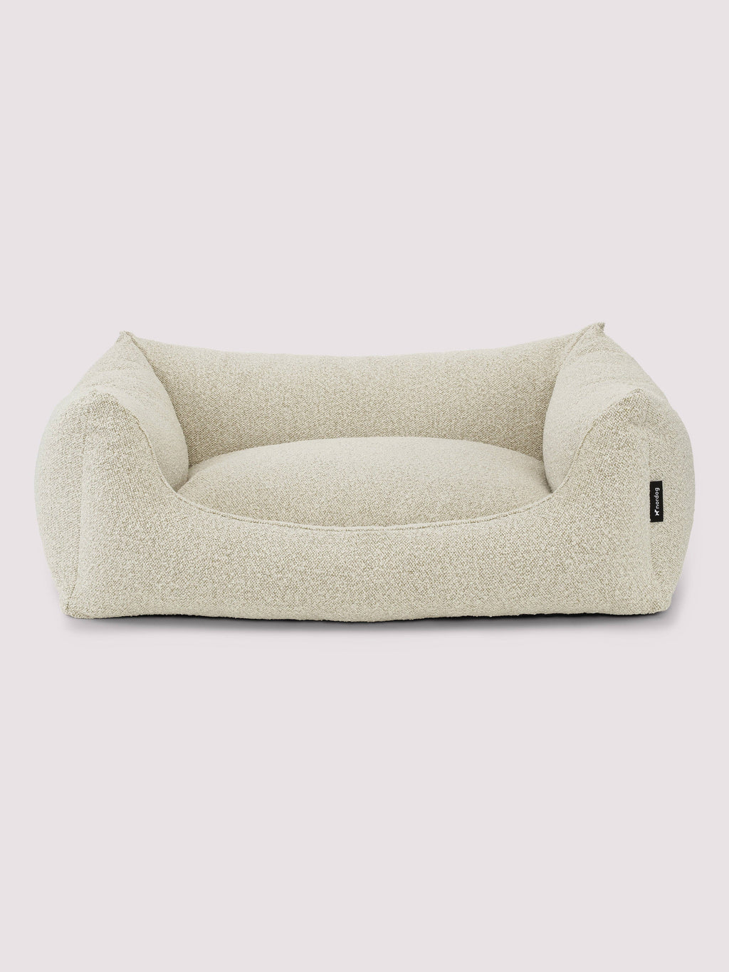 Billy bouclé dog bed in beige