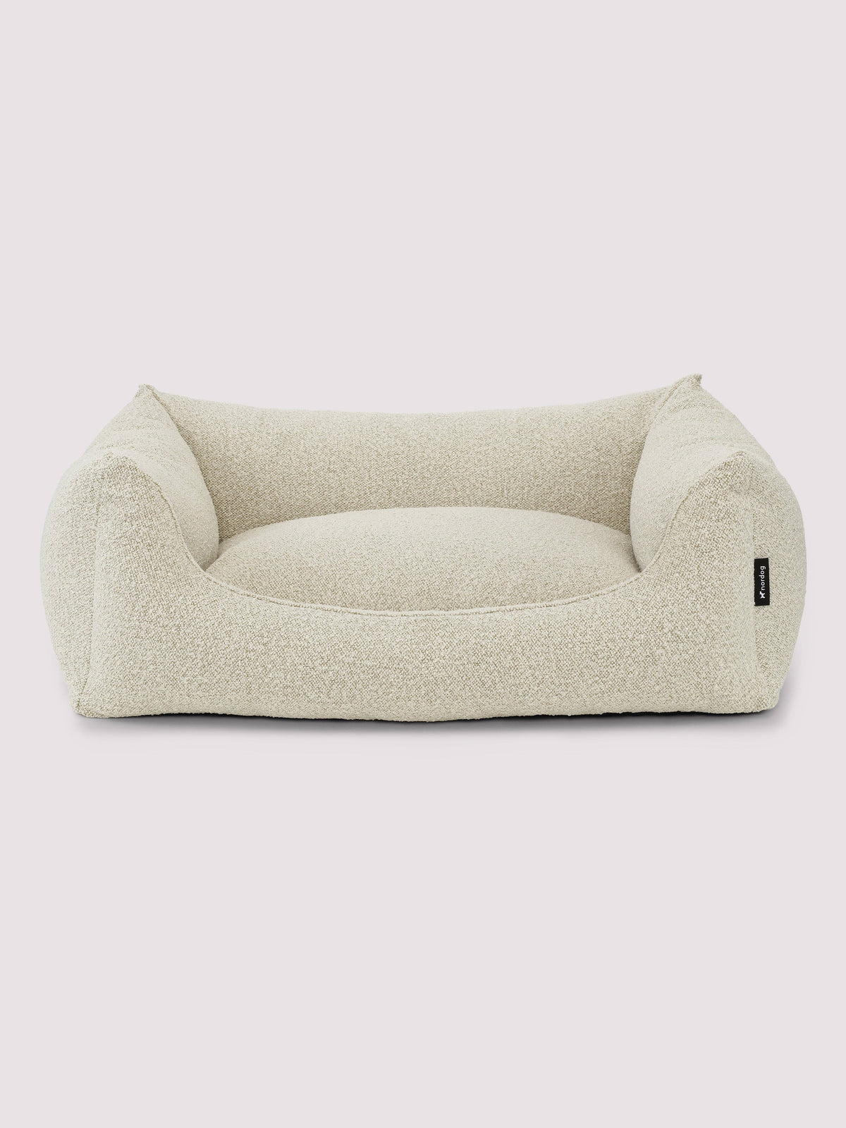 Billy bouclé dog bed in beige