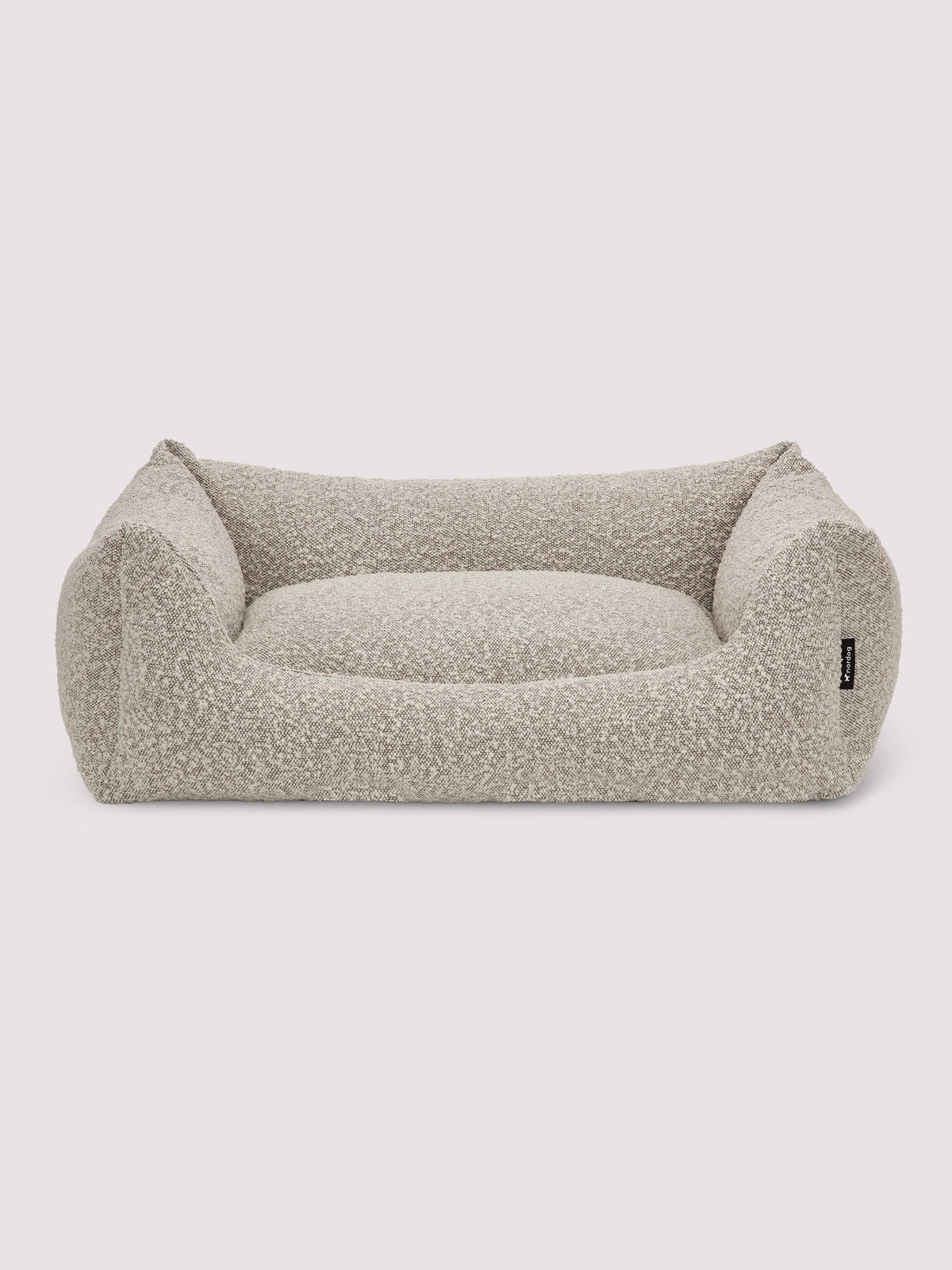 Billy bouclé dog bed in taupe