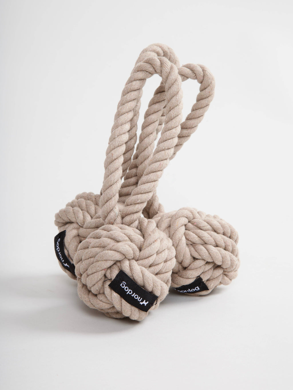 Nordog rope dog toy in taupe