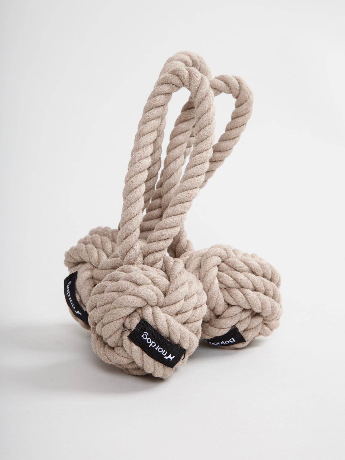 Nordog rope dog toy in taupe